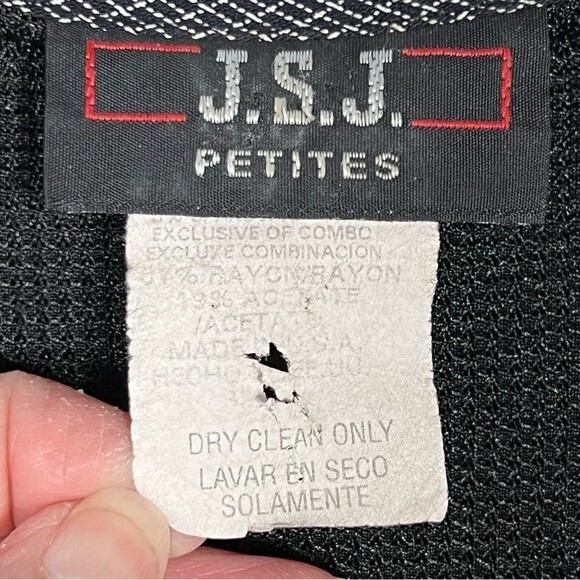 J.S.J. Sz 2P Sheath Maxi Dress Black with Overlay Side Zip - Picture 7 of 11